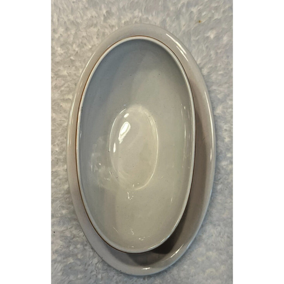 Vintage Ironstone Harmony House Tierra Gravy Boat w/ Plate 6” Brown Retro MCM - Picture 2 of 3